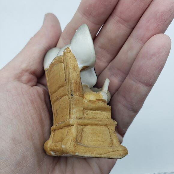 VTG Ceramic Grandma Knitting & Grandpa Reading Mouse Rocking Chairs. Taiwan - Picture 11 of 14